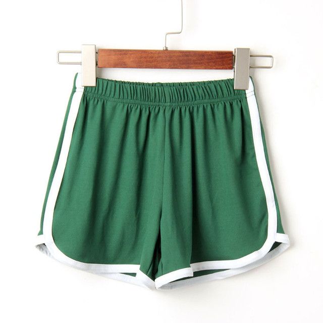 Women Summer Yoga Shorts High Quality Breathable Green _S
