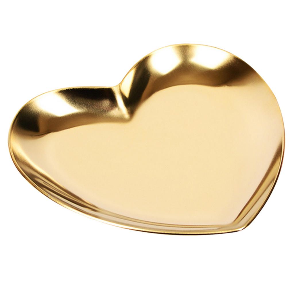 Heart Shape Fruit Bowl / Salad Bowl / Fruit Plate / Serving Golden