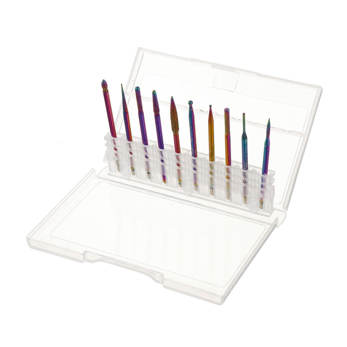 10Pcs Nail Art Drill Bit Set Grinding Machine Head Milling Sanding Clear Other