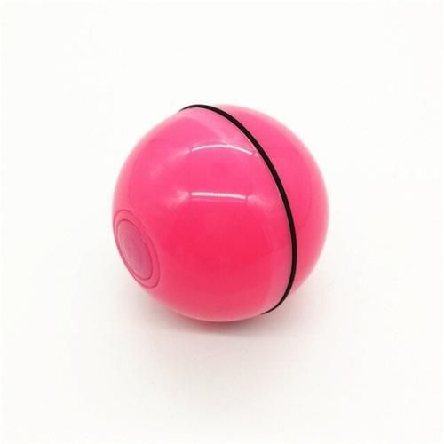 Smart Automatic Cat Toys Ball Pet Interactive Auto Rolling Self Rotating Ball Led Light USB(pink)