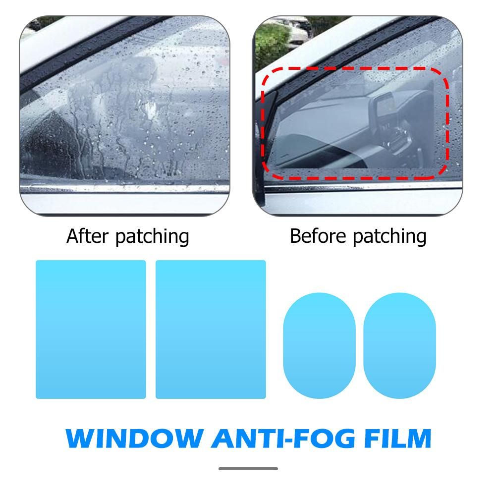 2/4/8pcs Car Side Rearview Mirror Waterproof Anti-Fog Film Side Window Glass Film Can Protect Your Vision Driving On Rainy Days