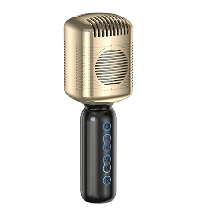 Bluetooth Microphone Karaoke Volume Control For Tiktok Content Gold