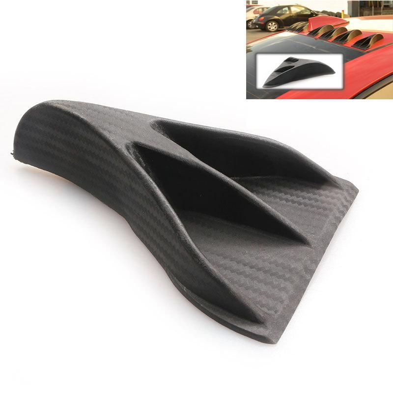 1PCS Car Racing Carbon Fiber Look ABS Vortex Generators Roof Shark Fins Spoiler Wing Kit Universal Automobile refitting parts