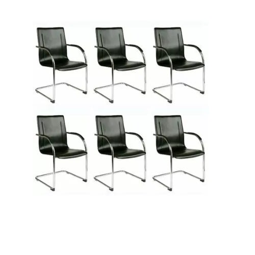 Leather Visitors Chair - 6 Sets