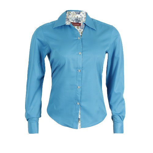 Fitted Shirt For Women - Blue