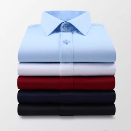 5in1 Corporate Longsleeve Shirt For Men- Sky Blue White Wine Navy Blue Black