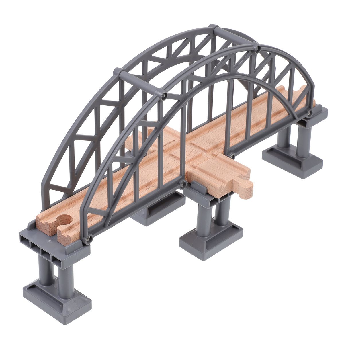Train Scene Toy Educational Baby Toys Mini Bridge RaSet Birthday Gift Wooden Accessory Children Bulk Rail
