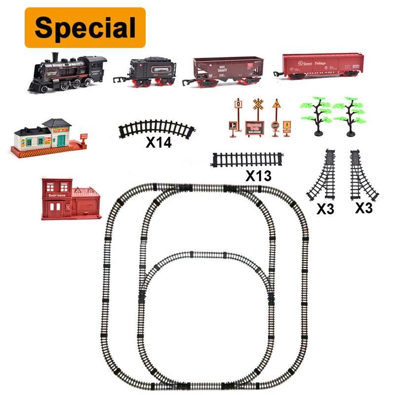 Electric  1:87 Children's Railway Train Toys TraModel Railway Set Trains For Children Kids RC Trains Toys Model