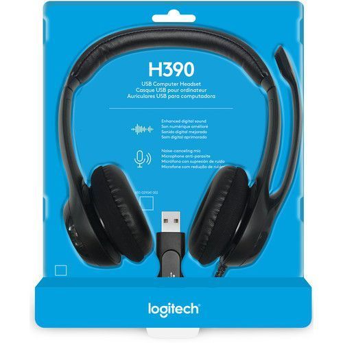 H390 USB Headset & Noise-canceling Microphone - Black