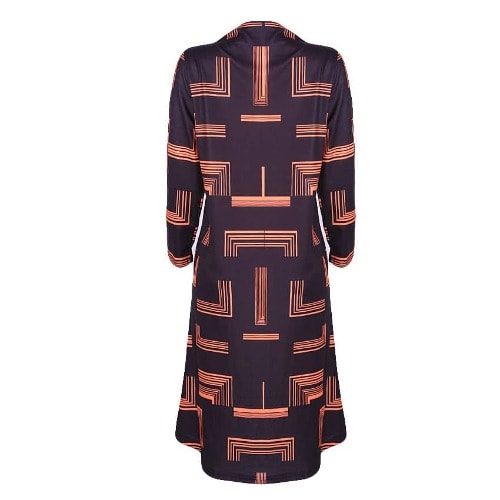 Geometric Print Midi Dress