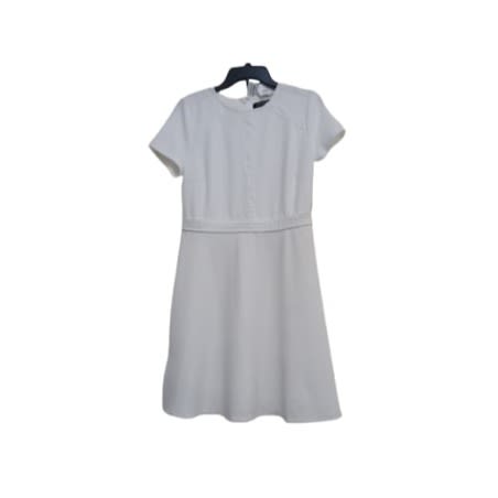Flay white Dress with  Lace band
