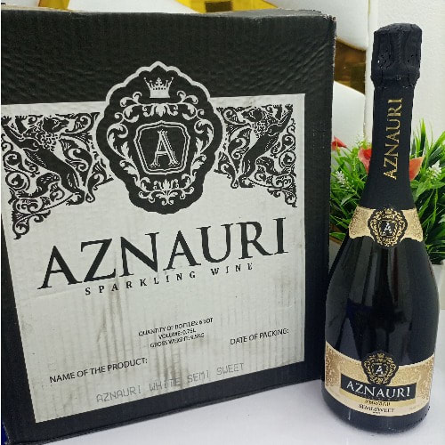 Aznauri Champagne - Semi-sweet - 750ml - 6 Bottles