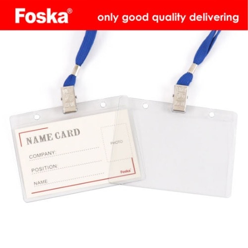 Name Card Holder With Lanyard- 50 Pcs In Pack