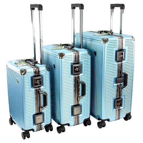 Antitheft Hardshell Luggage Suitcase- Blue