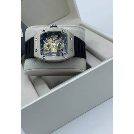 Men's Luxury Black Silicone Band Wrist Watch