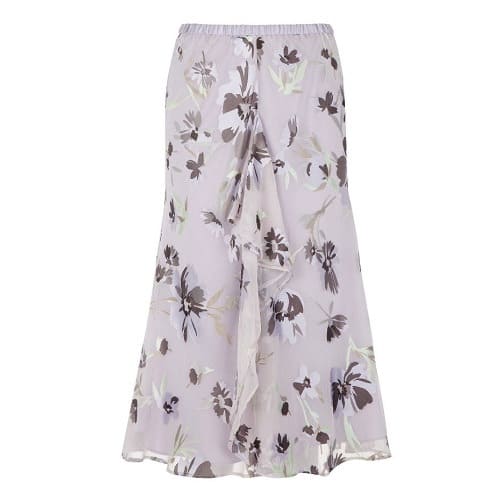 Women's Pretty Silk Mix Daisy Devore Skirt