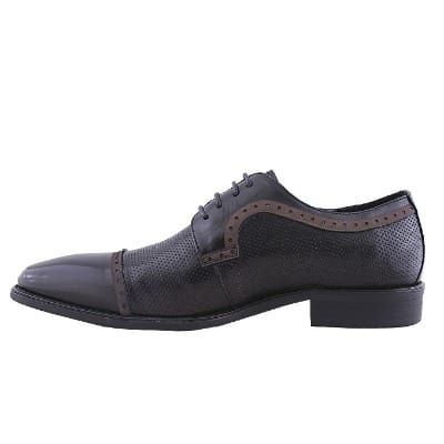 Men’s Formal Detailed Lace Up Shoe - Black - MSH-4382