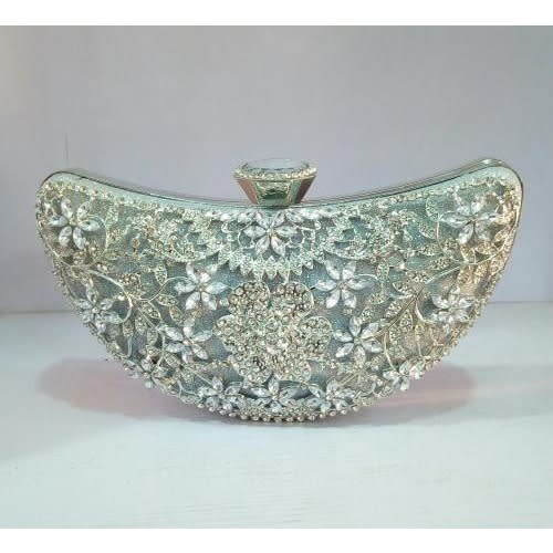 Sparkling Clutch Purse - Silver