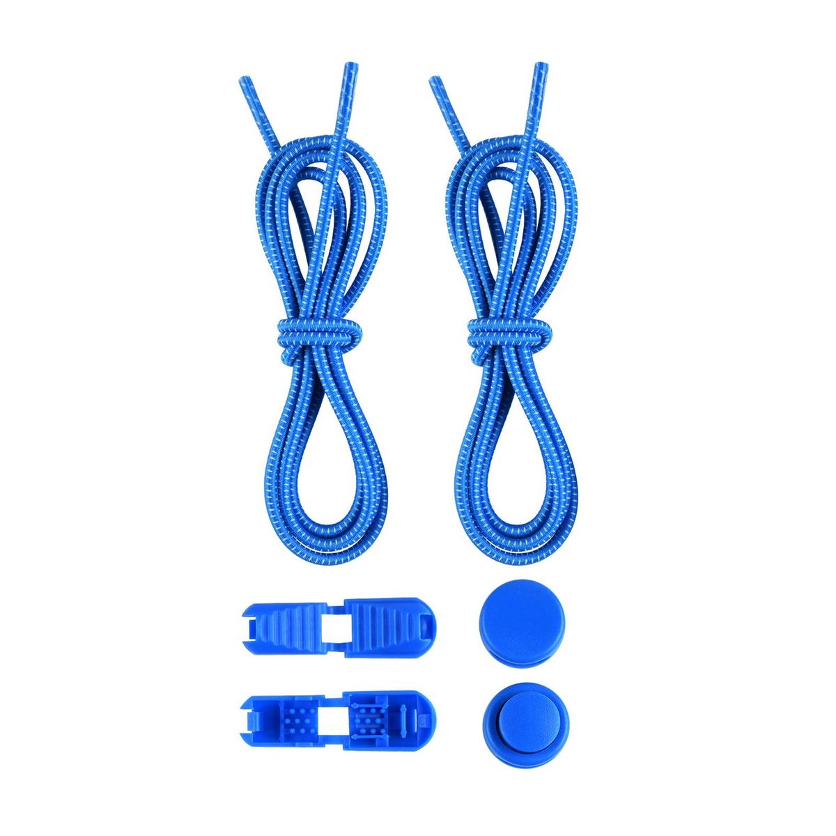 1 Set Tieless Shoelaces Elderly Children No Tie Shoes Strings Blue