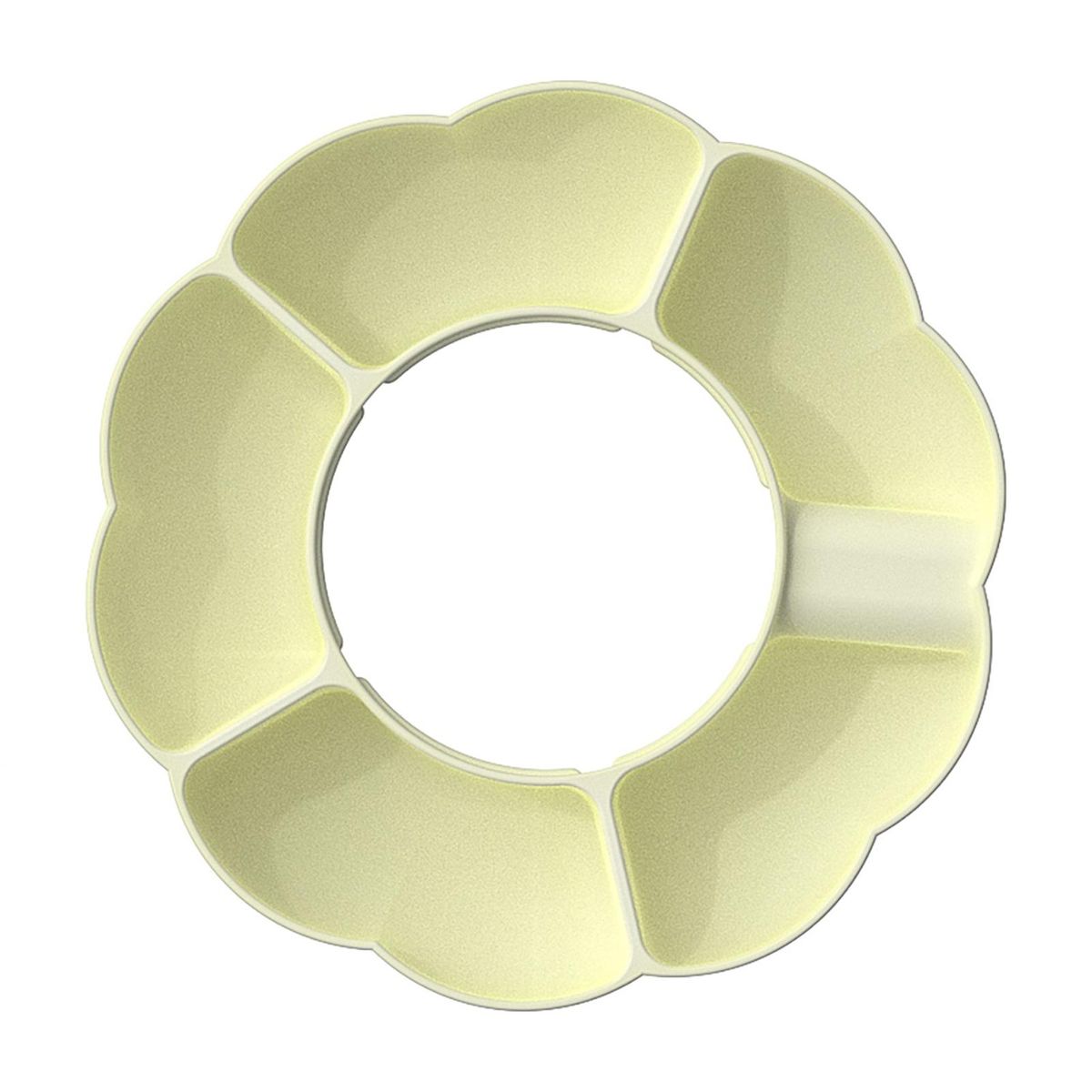 Food Grade Silicone Snack Bowl 5 Compartment Tumbler Snack Bowl Food Ivory