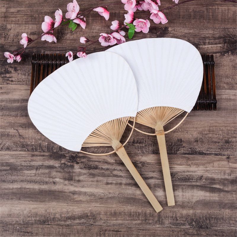 Decoration Paddle Paper X-036 Toy Pcs/lot Fan Fan Fan/student Bamboo For Blank White Children's 20 Wedding Wedding Drawing Fan