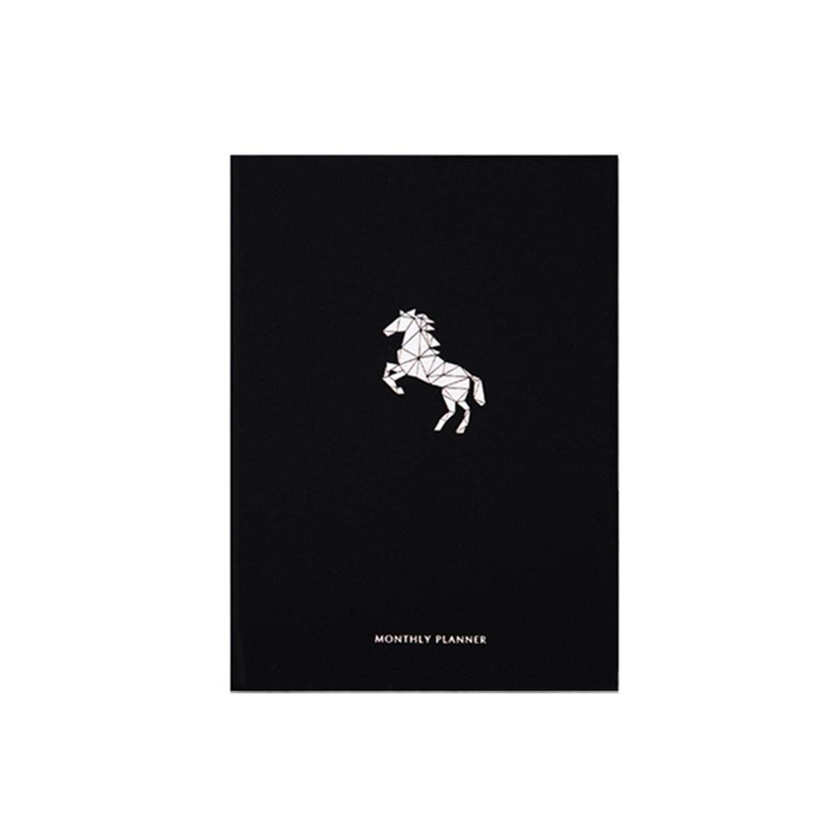 2018 Schedule Organizer Notebook A4 Agendas Gold Animal Design Monthly Planner Fine Horse