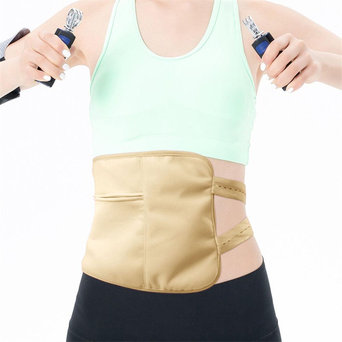 Castor  Compress Adjustable Strap Anti Oil Khaki Button Strap