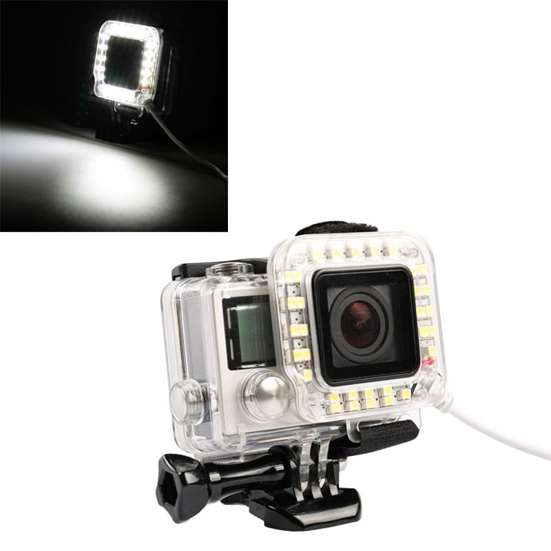 USB Lens Ring LED Flash Light Shooting Night For GoPro HERO4 / 3+