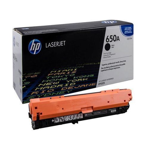 100% Genuine Original 650a Black LaserJet Toner Cartridge, (Ce270A)