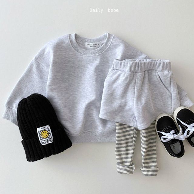 Spring Baby Boy Girl Soft Knit Cotton Clothes No Gray_70CM