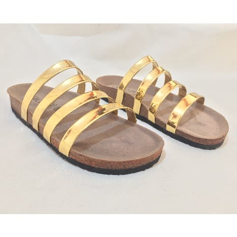 Golden Cork Slippers