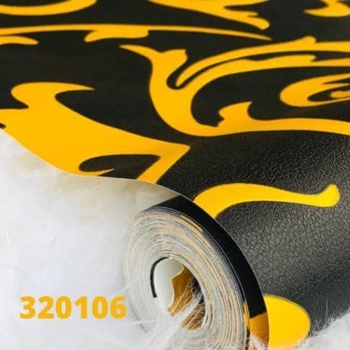 Adore Decor Vintage Black And Gold Damask Wallpaper