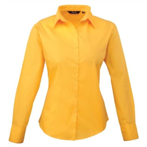 Ladies Formal Dress Shirt - Yellow