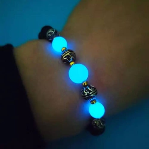 Natural Volcanic Stone Bracelet-blue