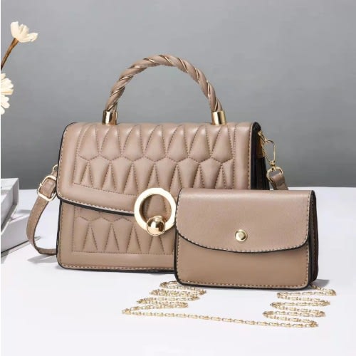 Ladies Caramel Handbag With Purse