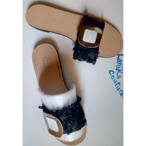 Lace Fabric Flat Slipper