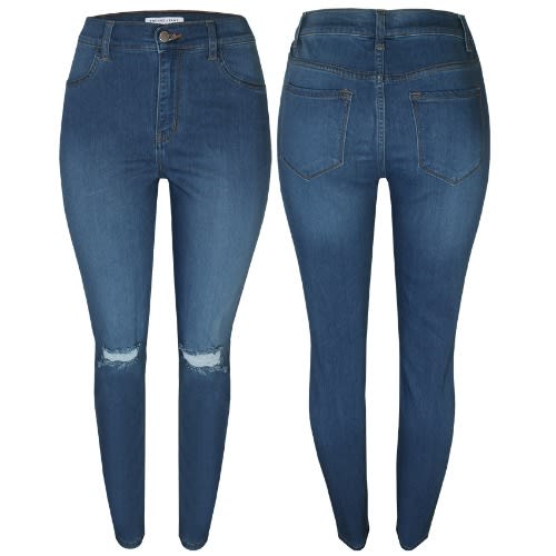 Womens Ripped V1663m Medium Blue Jeans