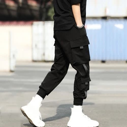 Cargo Combat Joggers - Black