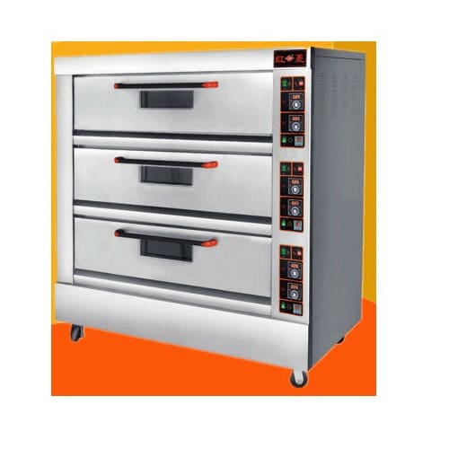 Professional Electric Oven 3 Layer 9 Trays Industrial Bread