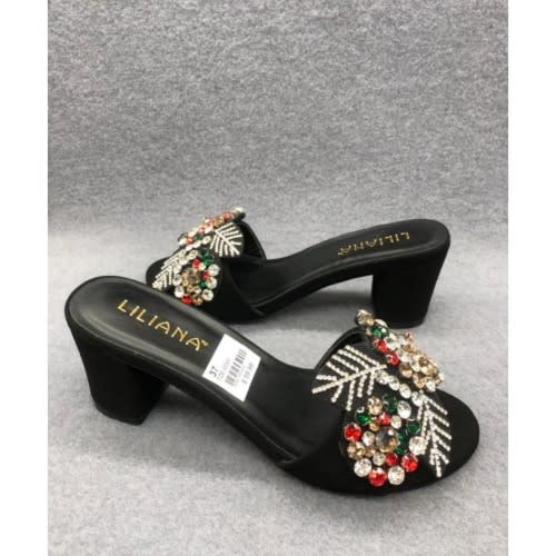 Block Heel Suede Classy Slippers