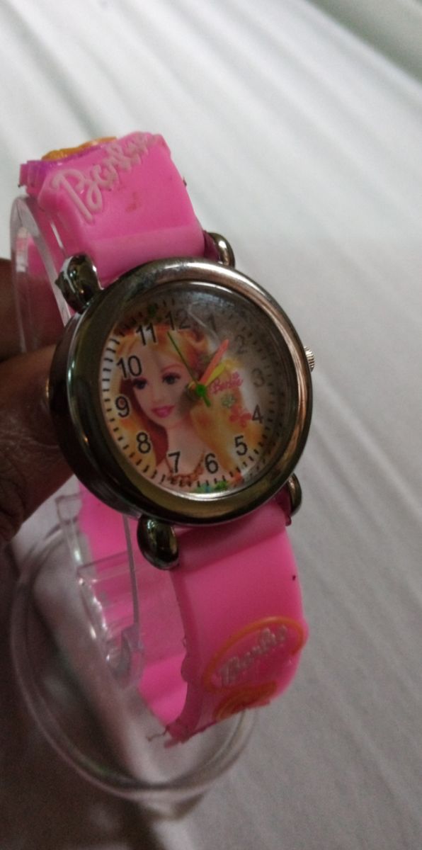 Kids Cartoon Character Wristwatch-Pink