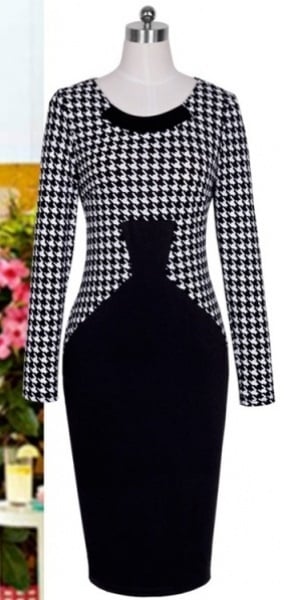 Long Sleeve Spring Retro Dress