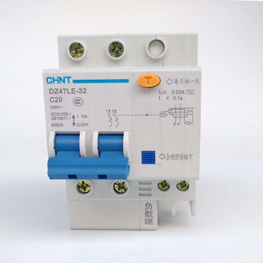 CHINT DZ47LE-32 2P C20A 30mA Earth Leakage Circuit Breaker