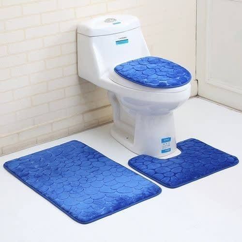 Exquisite Decor 3-in-1  Toilet Fluffy  Carpet Set