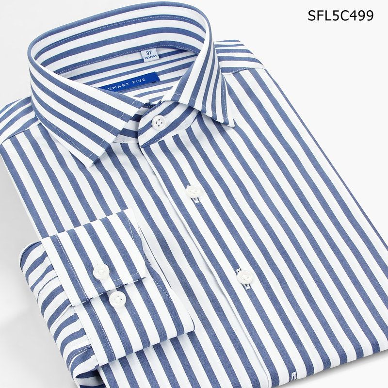 （SFL5C472）Smart Five Windsor Collar Dress Shirts Men Slim Fit Long Sleeve