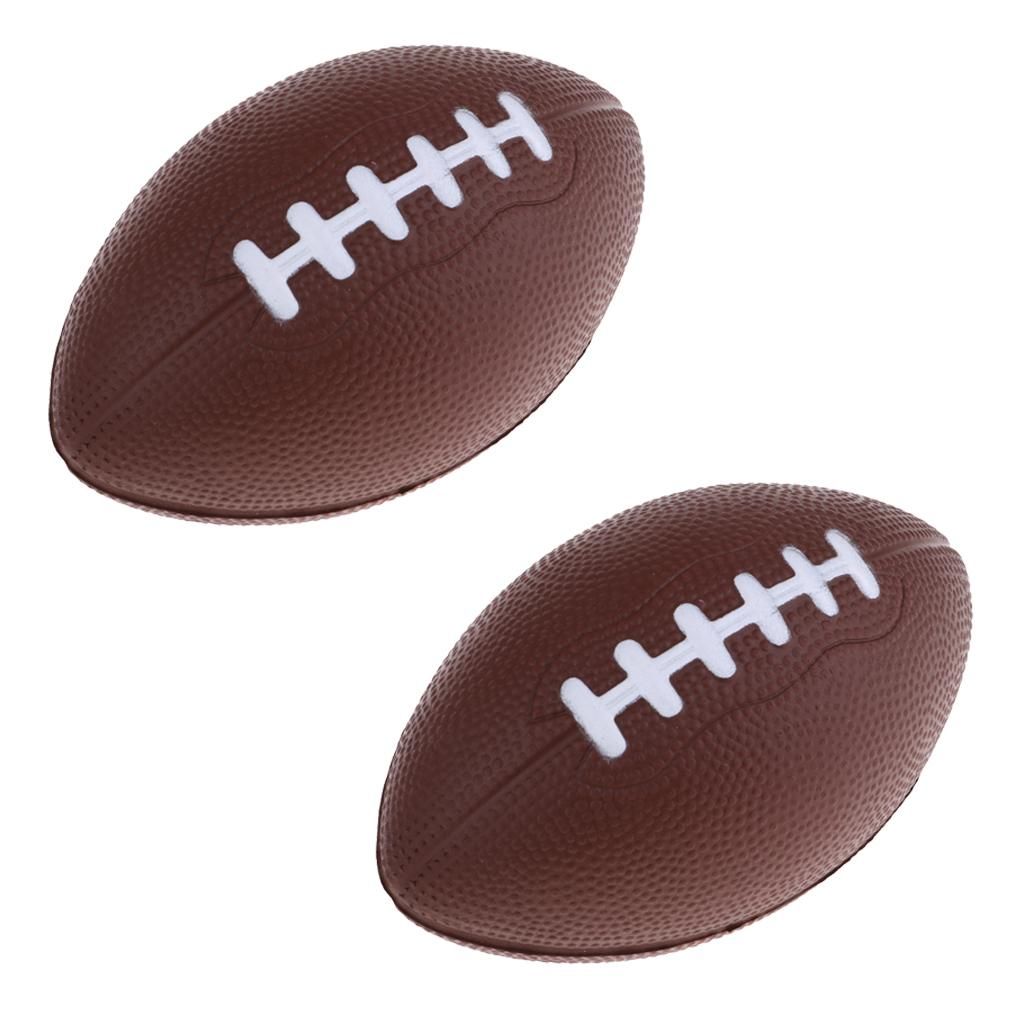 2x PU Foam Air Inflation Free American Football Training Ball For Kids