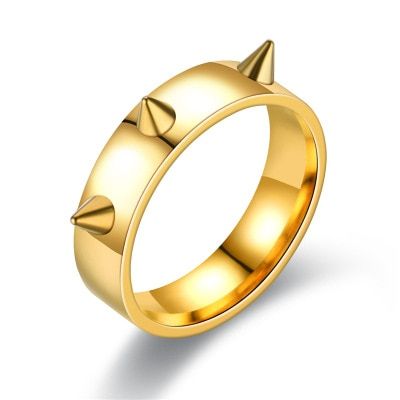 Titanium Steel Men's Ring To De Oneself Tide Male Domineering Personality Fight  Anti-wolf Artifact Ring Single