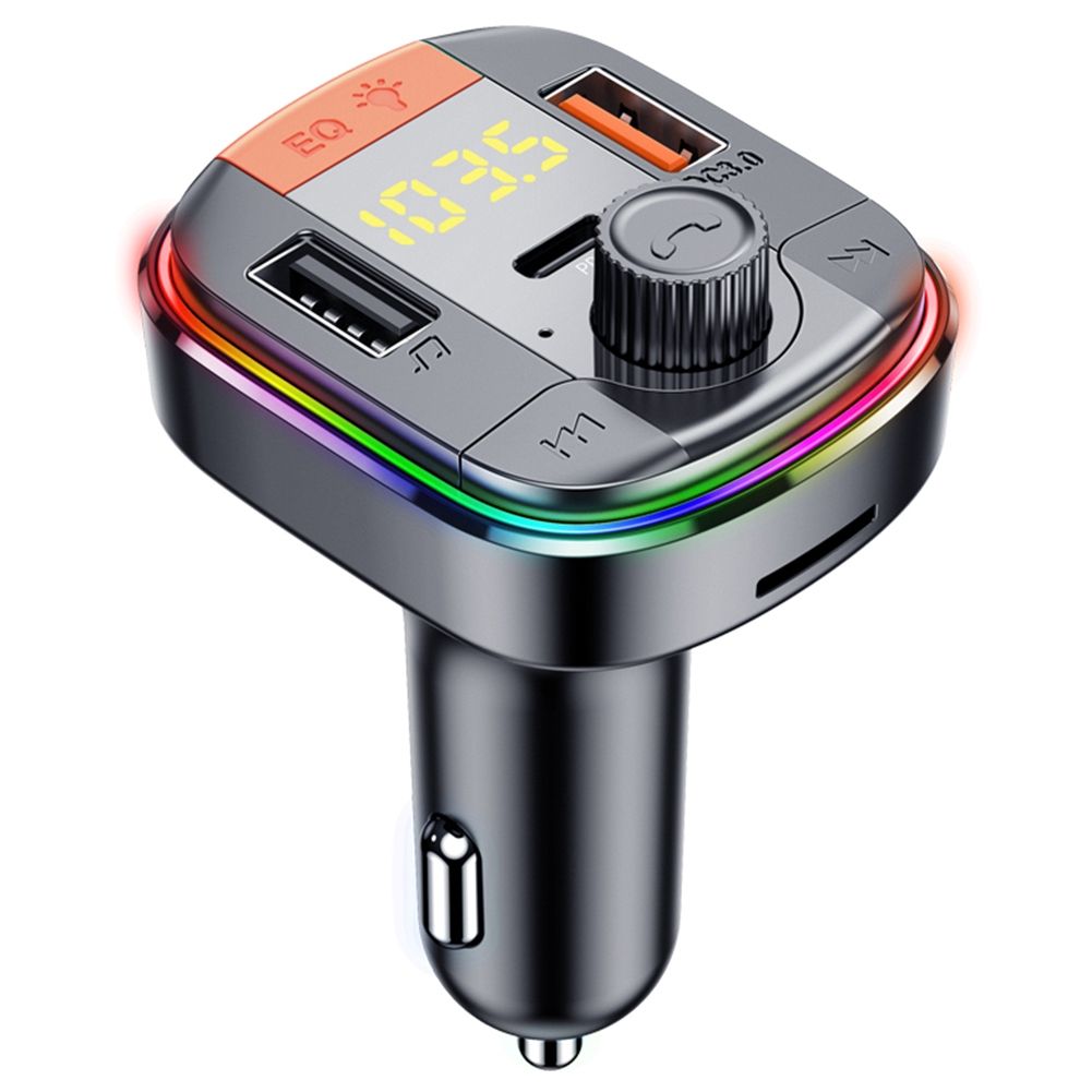 T832 Car Bluetooth FM Transmitt Er Colorful Light MP3 Player