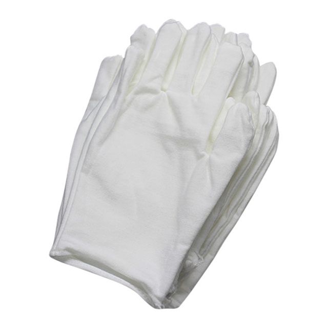 12 Pairs Cotton White Soft Gloves Costume Jewellery Work