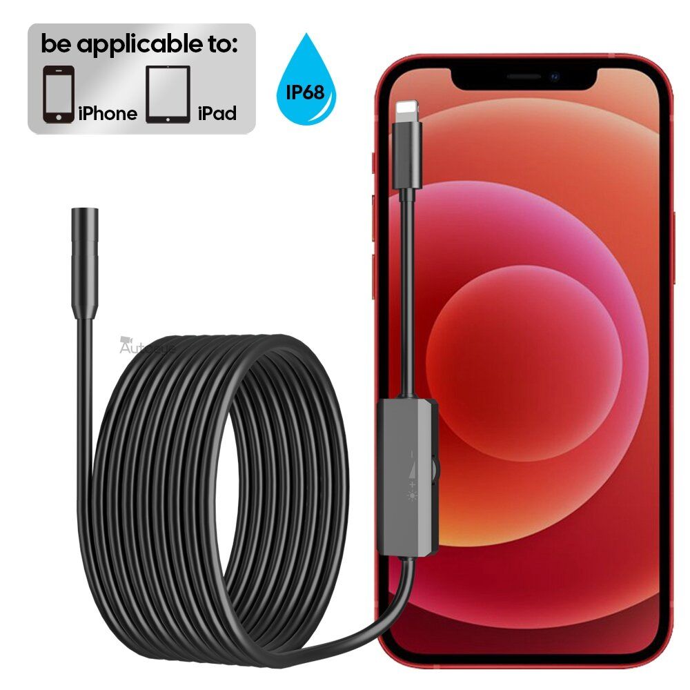 Endoscope Camera For IPhone APPLE 8MM Cars Endoscopic Hard